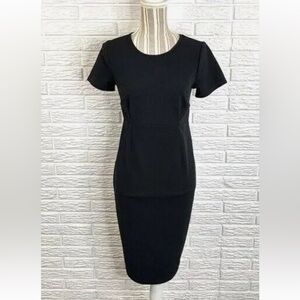 Motherhood Maternity Black Short Sleeve Textured Dress